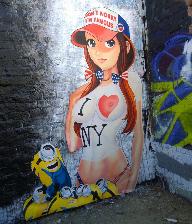 London, Shoreditch, Street Art, paste up, wheatpaste, breasts, boobs,nude, nipples, girl, busty, new york,
