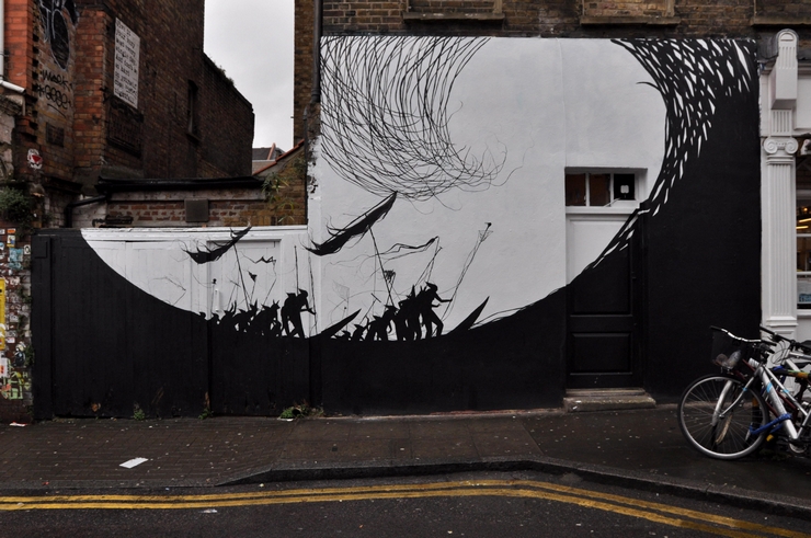 London, Shoreditch, Street Art, artist, Preem Restaurant, 2017,David De La Mano