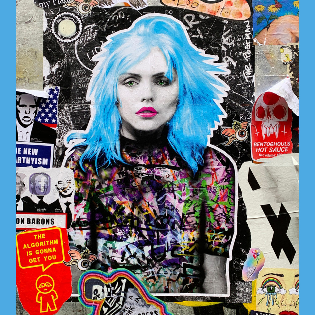 Debbie Harry pop star image picture this street art by The Postmans Art Shoreditch London Shoreditch Street Art Tour