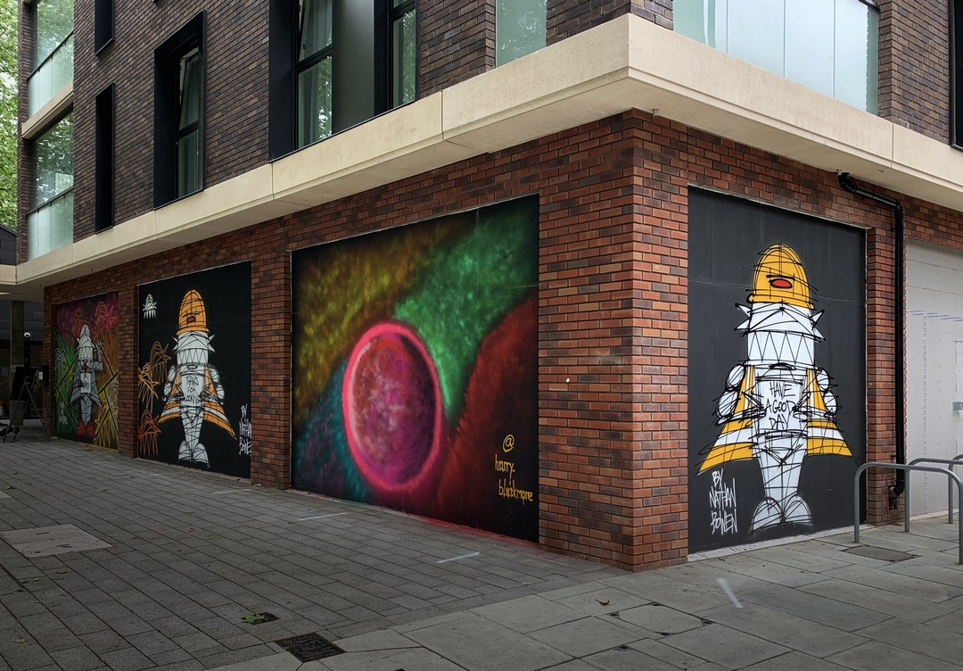 permissioned mural street by Nathan Bowen and Harry Blackmore